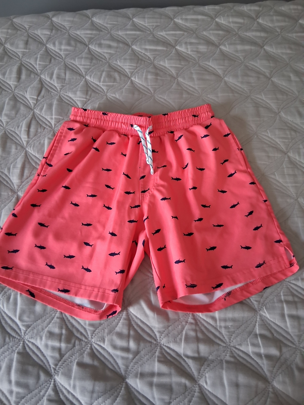 Cat & Jack Boys Swim Trunks Lot - Navy, Coral & Orange-Blue Gradient - Picture 4 of 10